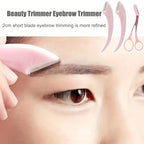 Eyebrow Trimmer Set with Razor & Scissors