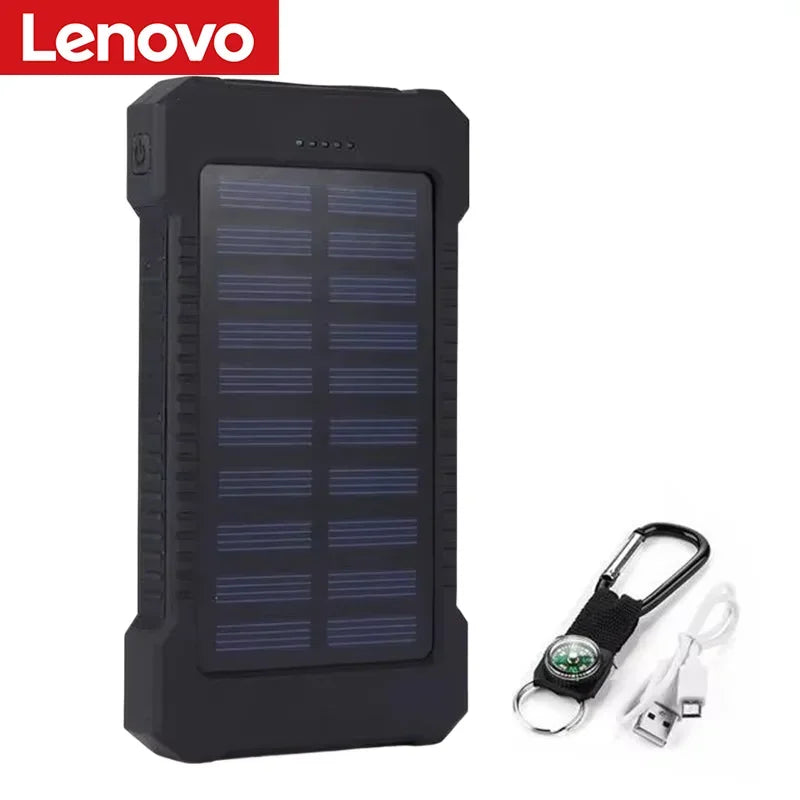 Lenovo Solar Power Bank – Large Capacity Fast Charger