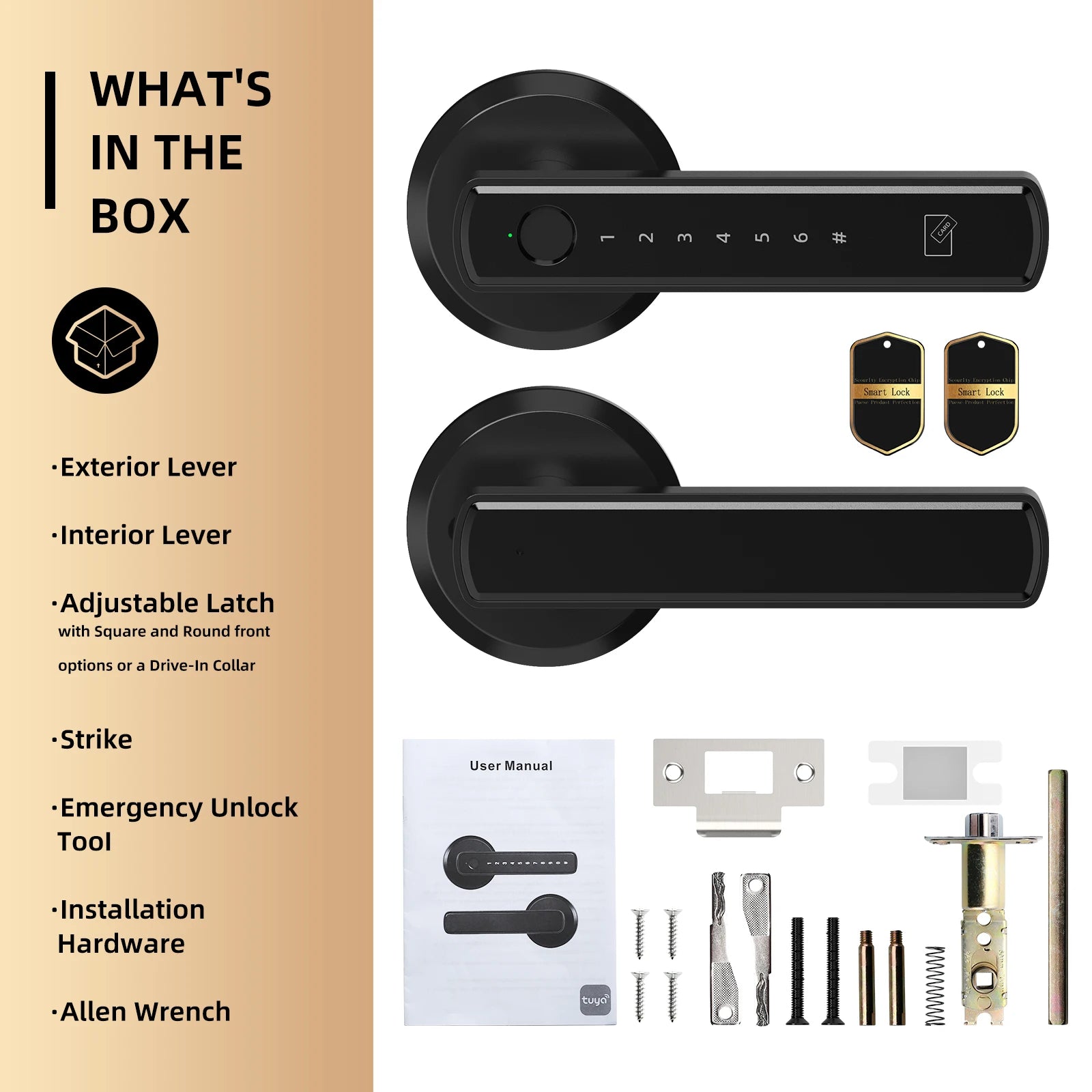 Smart Fingerprint Door Lock with App & Keypad