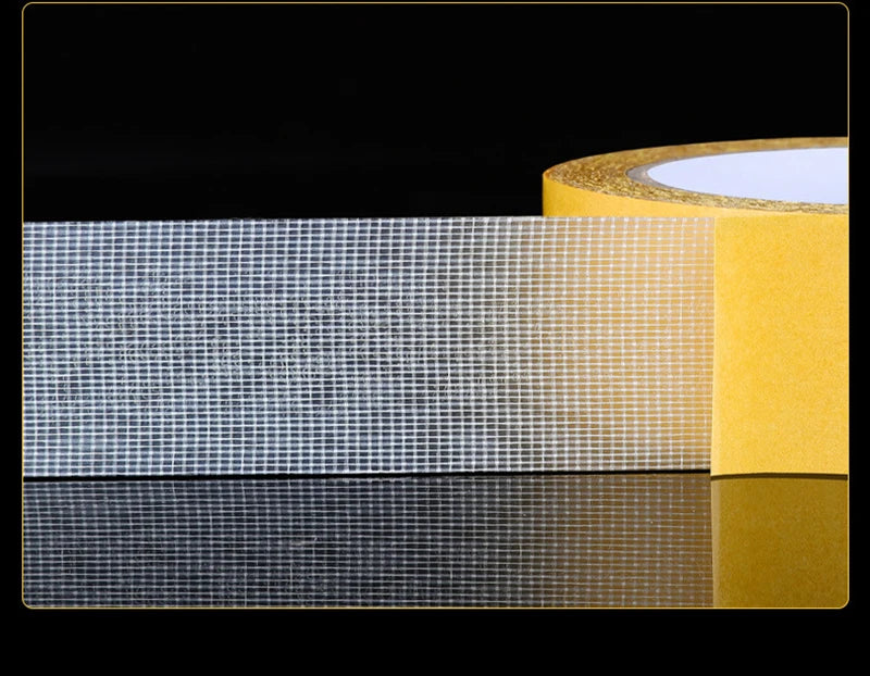 Super Thin Strong Fixation Double Sided Adhesive Tape Heavy Duty Translucent Mesh Waterproof Traceless Powerful Grid Carpet Tape