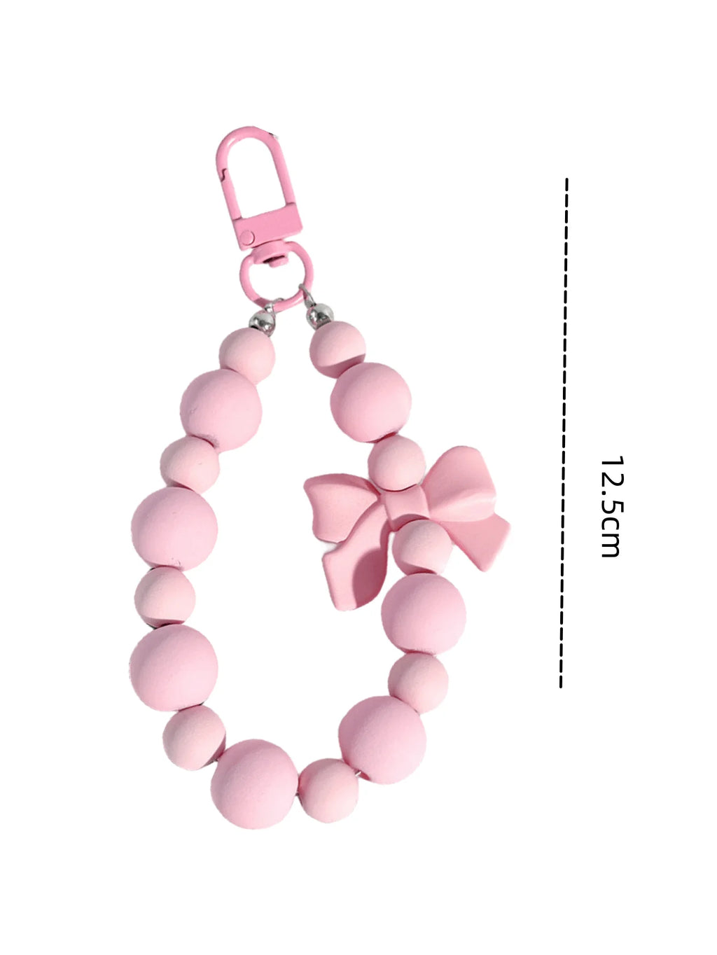 Pink Pearl Bow Keychain & Phone Chain