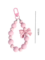 Pink Pearl Bow Keychain & Phone Chain
