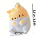 1Pc Adorable Cartoon Cat Squeeze Toys for Kids Adult Soft Pinch PU Slow Rebound Balls Pop Fidget Toys Halloween Christmas Gifts