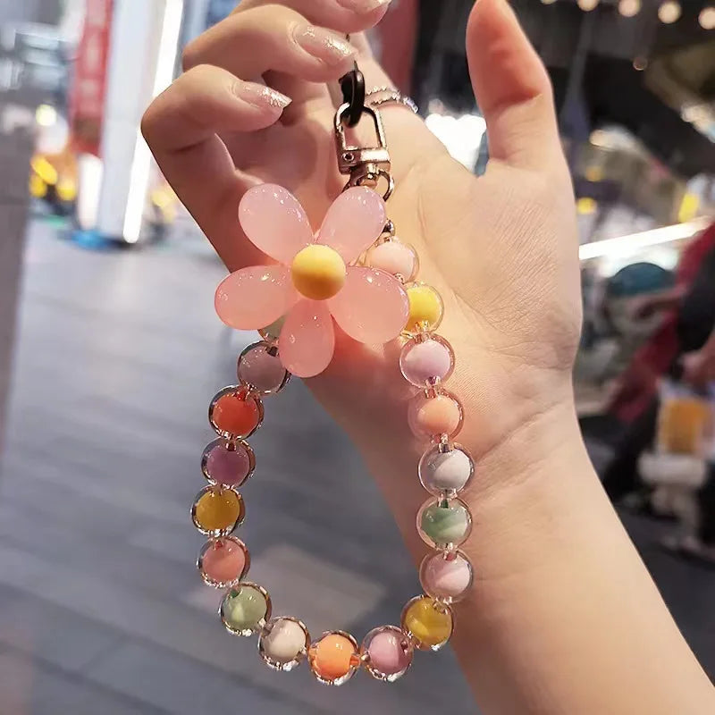Colorful Macaron Bead Phone Lanyard