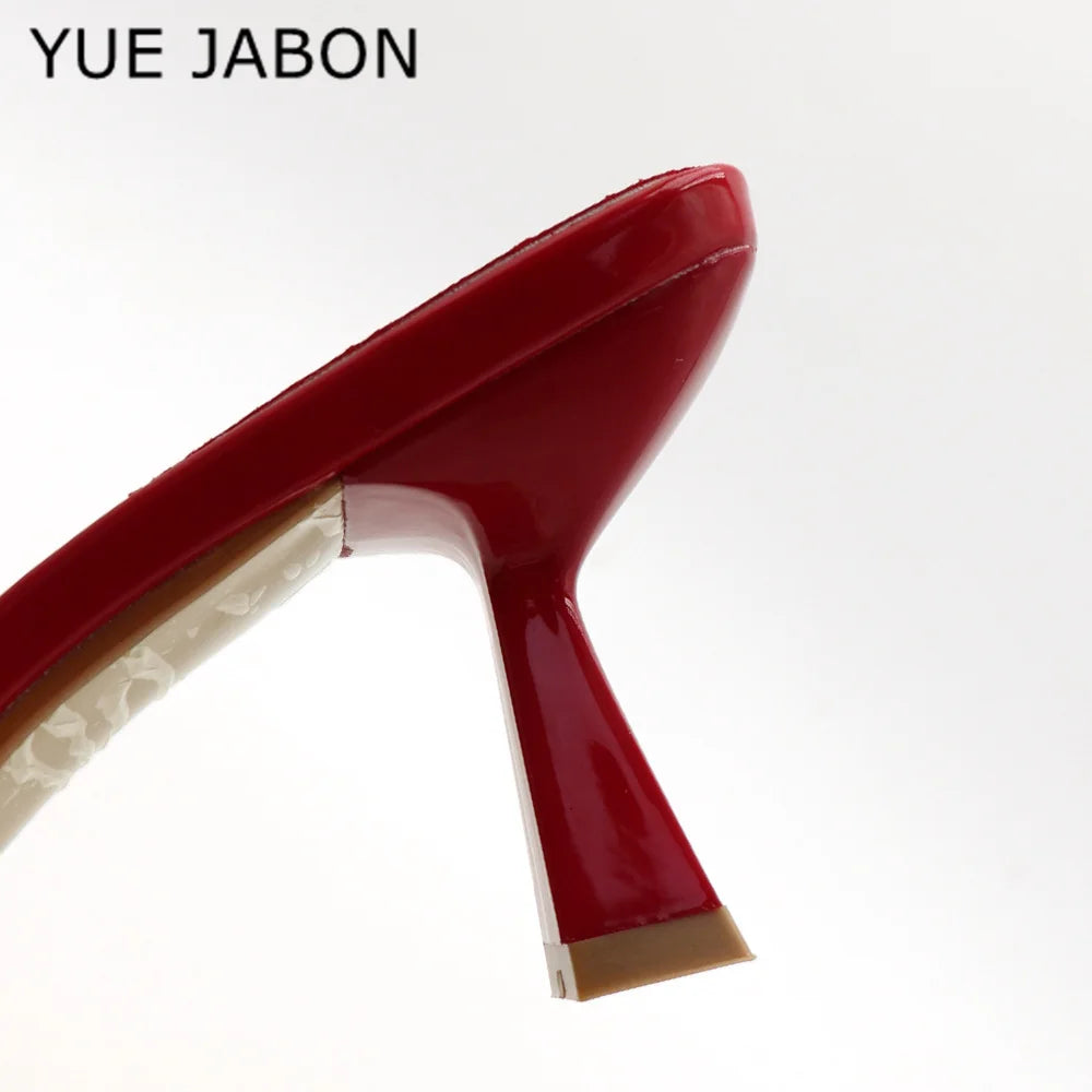 Green Silver High Heel Slippers Women Open Toe Slingback Sandals Female Pumps Square Toe Summer Simple Designer Heeled Sandals