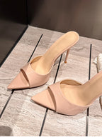 Nightclub Fashion Thin High Heel Summer Women Slippers Fashion Peep Toe Dress Slides Ladies Sexy Stripper Party Sandals