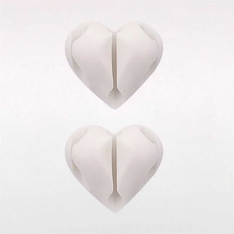 Heart-Shaped Cable Winder & Organizer Clips