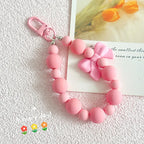 Pink Pearl Bow Keychain & Phone Chain