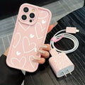 Pink Heart-Shaped Cute iPhone Case
