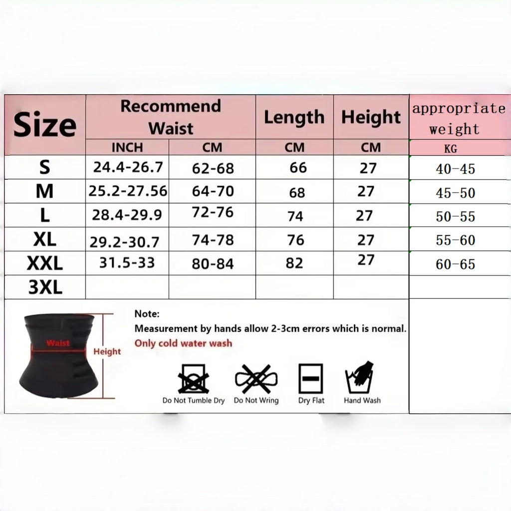 Unisex Waist Trainer Slimming Body Shaper Fitness Belt Sport Girdle Sweat Trimmer Workout Cincher Shapewear for Weight Loss Fat Burning