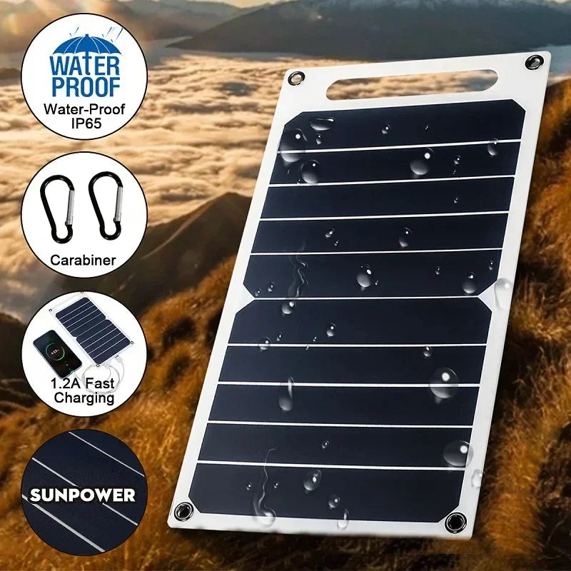 35W Portable Waterproof Solar Panel with USB