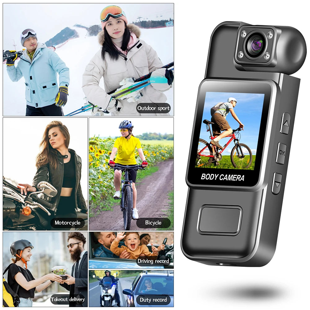 4K Ultra HD Wifi Camera Digital Video Mini Portable Handheld Law Enforcement Recorder 180° Rotatable Lens Outdoor Sports Camera