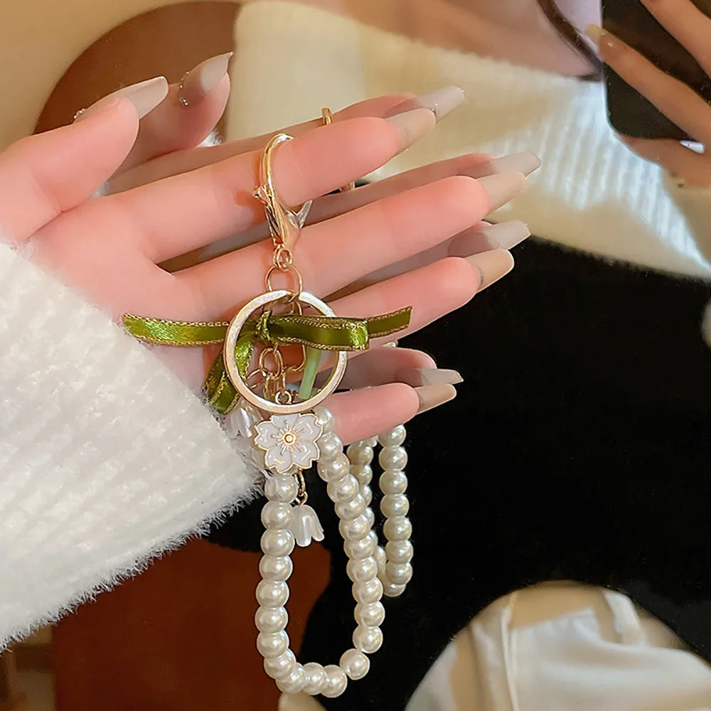 Lily of the Valley Flower Keychain for Women