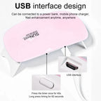 6W Foldable UV LED Nail Lamp with USB