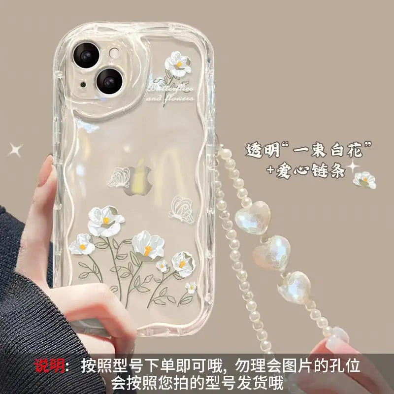 Flower Bracelet Wrist Chain Phone Case – iPhone 11 to 17 Series