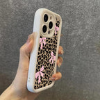 Leopard Print Bow iPhone Case – Shockproof