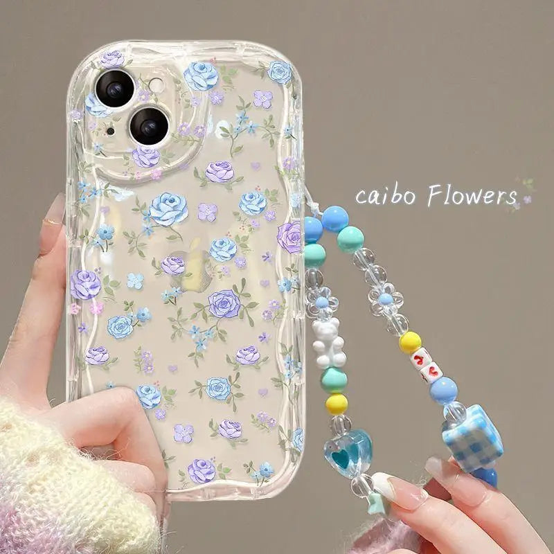 Flower Bracelet Wrist Chain Phone Case – iPhone 11 to 17 Series