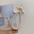 Pearl Bead Shell Keychain Charm for Women