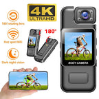 4K Ultra HD Wifi Camera Digital Video Mini Portable Handheld Law Enforcement Recorder 180° Rotatable Lens Outdoor Sports Camera