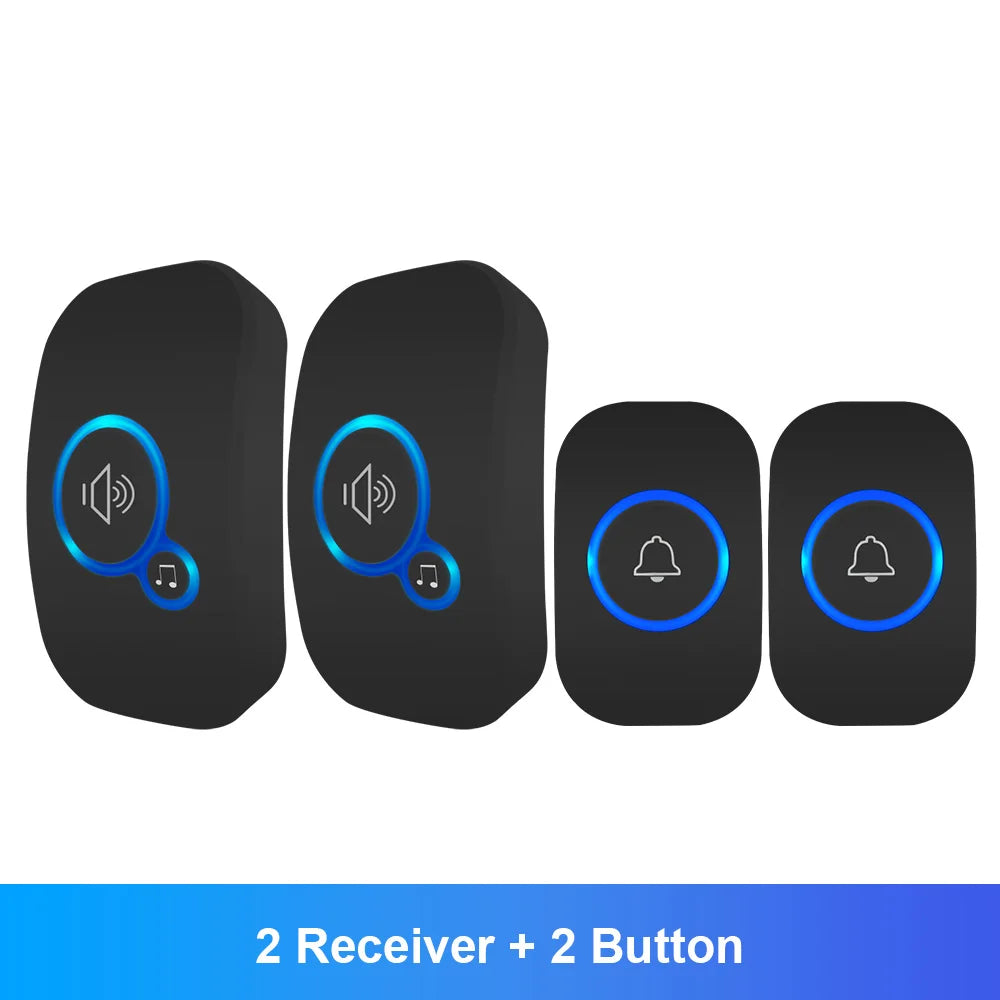 Wireless Doorbell Kit – Waterproof with Plug-In Receiver