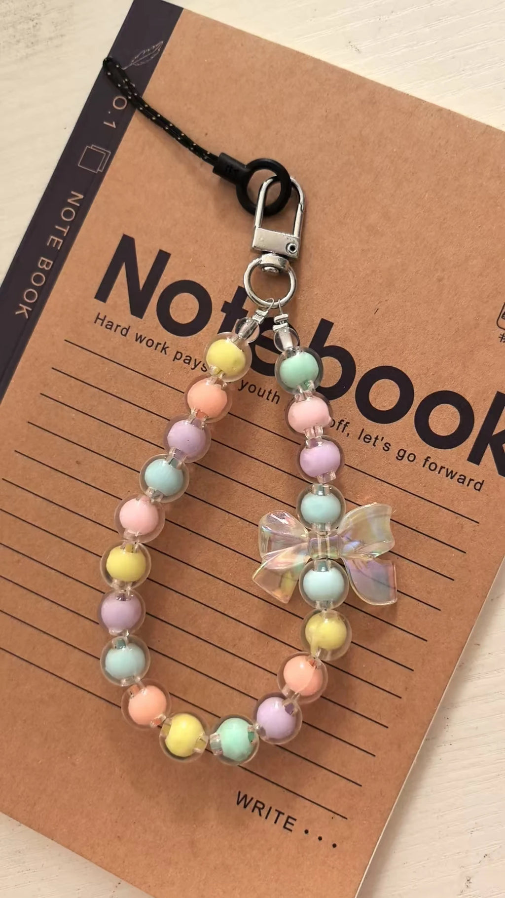 Colorful Macaron Bead Phone Lanyard