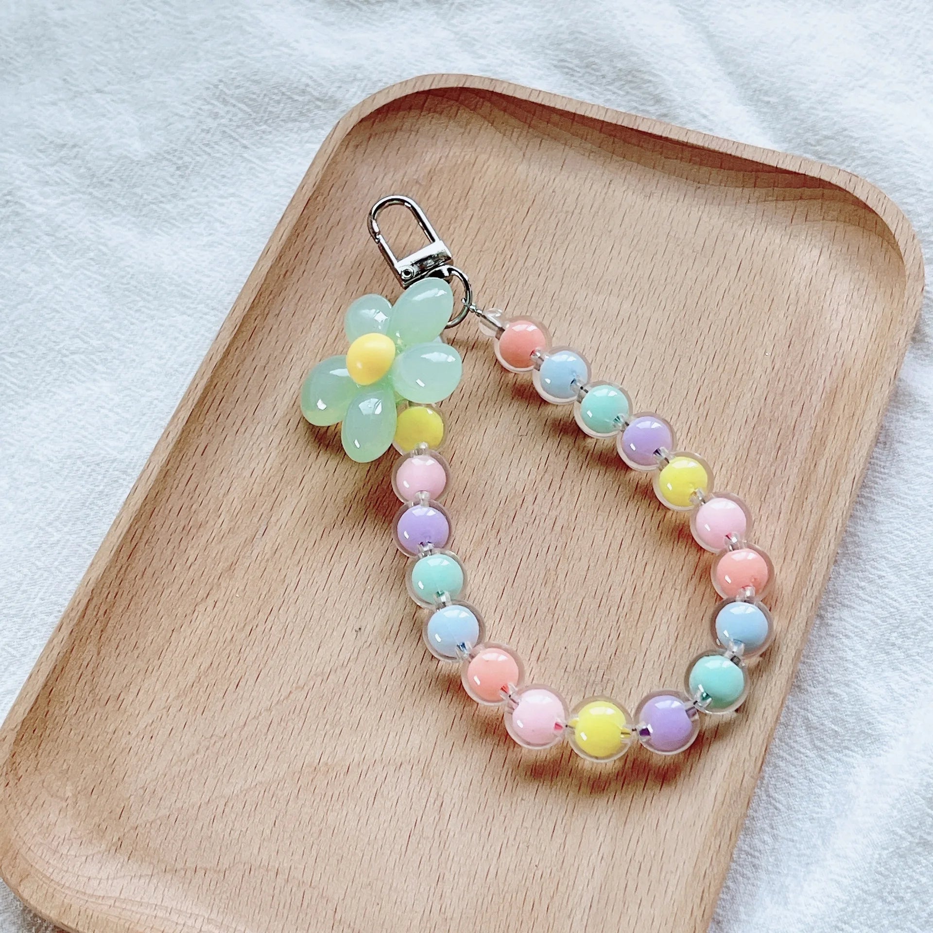 Colorful Macaron Bead Phone Lanyard