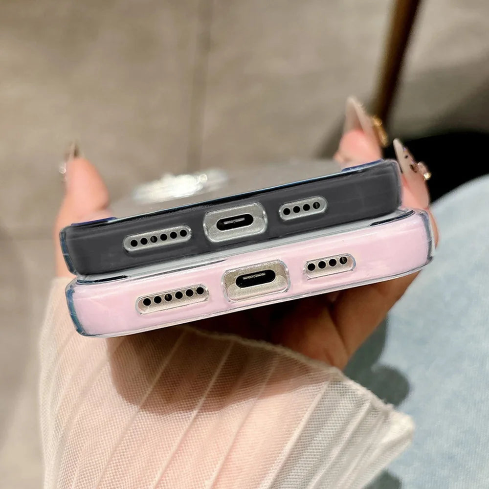 Transparent Flower Silicone iPhone Case