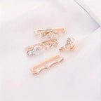 4pcs Butterfly Flower Watchband Ring Loops Nails Studs, Cute Rhinestone Watch Strap Charms Decorations For Iwatch Watchband