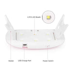6W Foldable UV LED Nail Lamp with USB