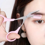 Eyebrow Trimmer Set with Razor & Scissors