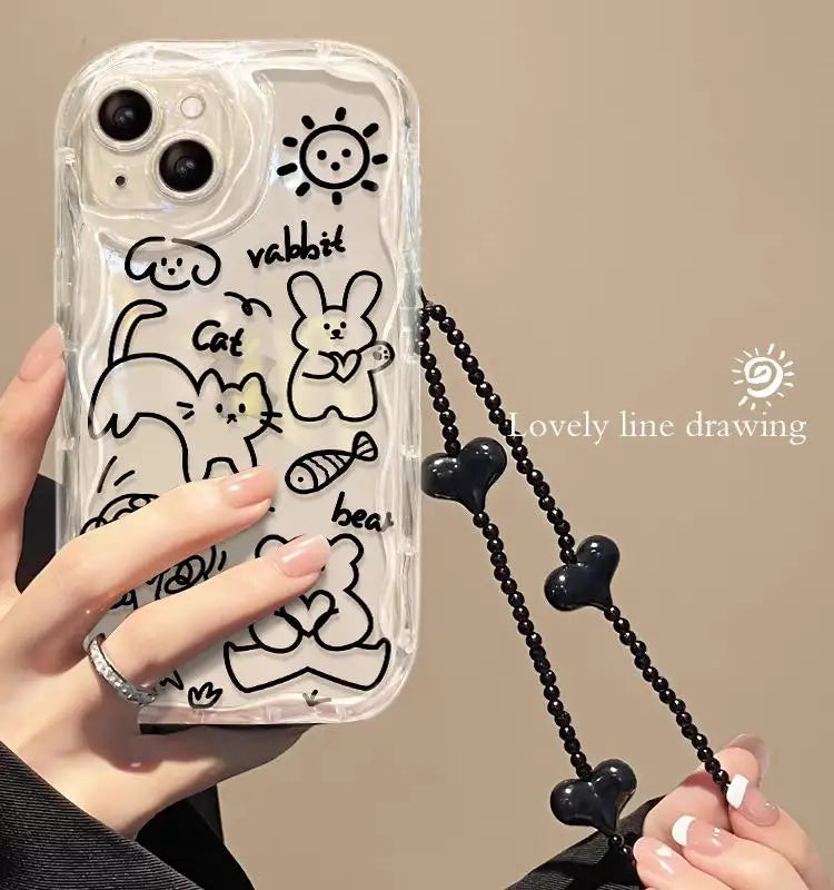 Flower Bracelet Wrist Chain Phone Case – iPhone 11 to 17 Series