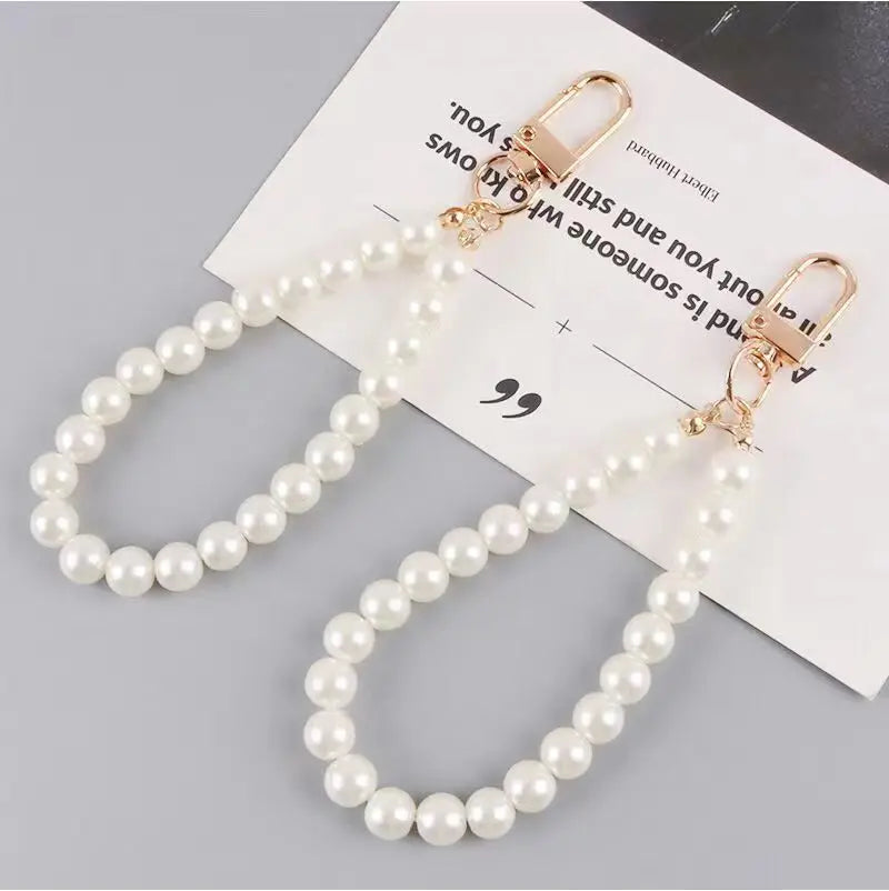 Pearl Bead Shell Keychain Charm for Women
