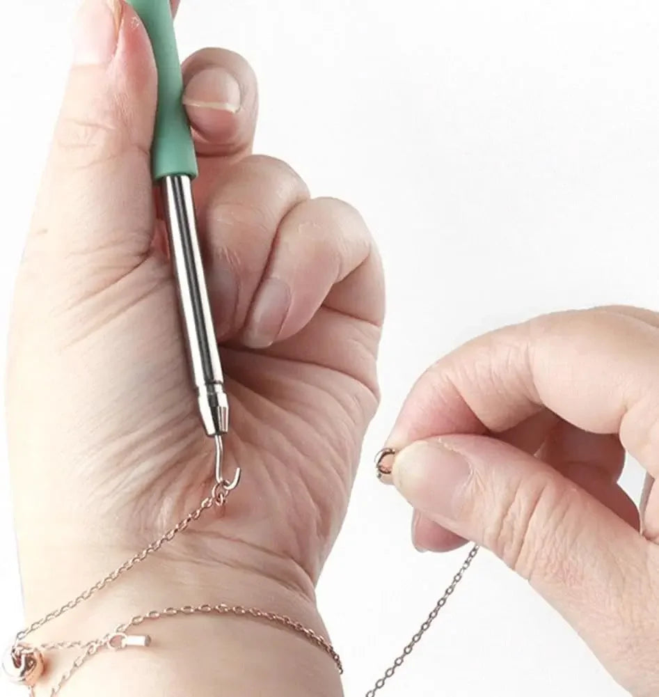 1 PC Tool Hook for Jewelry Bracelet Necklace Fastener Watch Strap Helper Clasp Wearing Aid Hanging Device