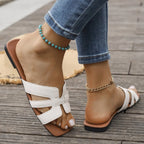 Summer Women's Slippers Lightweight Open Toe Casual Flat Sandals Comfortable Slip-On