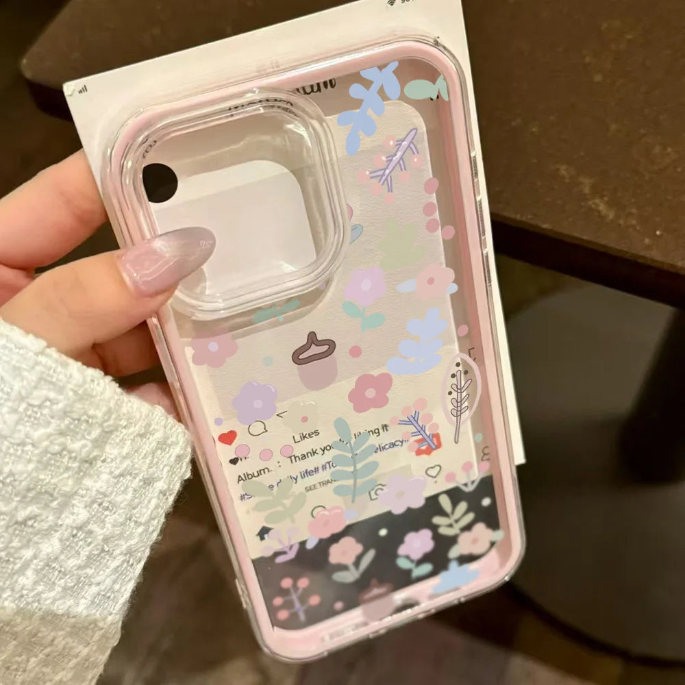 Transparent Flower Silicone iPhone Case