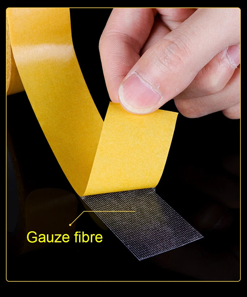 Super Thin Strong Fixation Double Sided Adhesive Tape Heavy Duty Translucent Mesh Waterproof Traceless Powerful Grid Carpet Tape