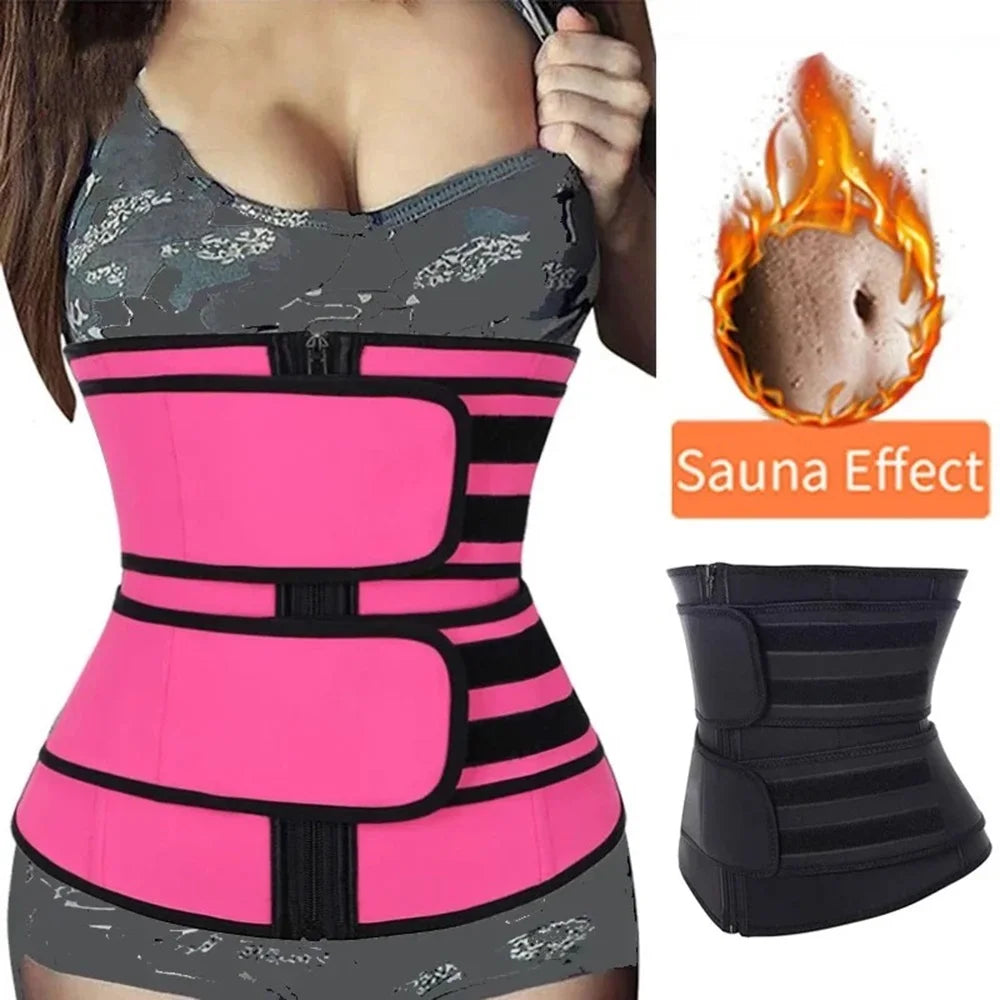 Unisex Waist Trainer Slimming Body Shaper Fitness Belt Sport Girdle Sweat Trimmer Workout Cincher Shapewear for Weight Loss Fat Burning