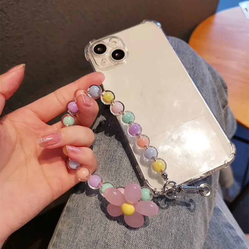 Colorful Macaron Bead Phone Lanyard