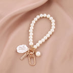 Pearl Bead Shell Keychain Charm for Women