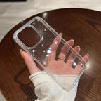 Pink Glitter Bling Clear Soft Case for IPhone 17 Air 16 15 14 13 12 11 Pro Max Plus 17Pro 16Pro 16e I Phone Women Fundas Cover