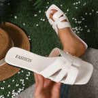 Summer Women's Slippers Lightweight Open Toe Casual Flat Sandals Comfortable Slip-On
