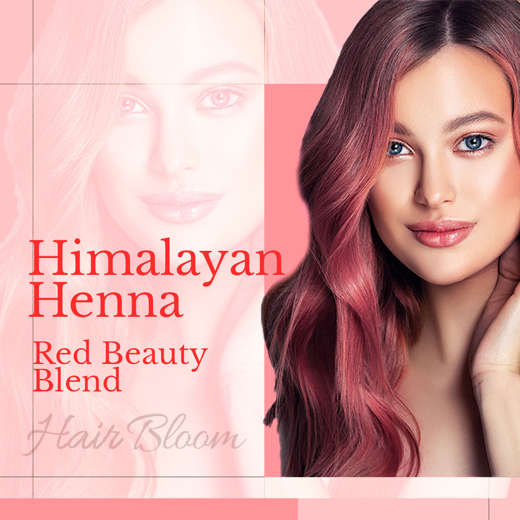 Hair Bloom Natural Red Hair Color- Henna w/ Mixed Himalayan Herbs Hair Color Powder- 12 Individual Sachets (10 gm each)- Reusable Brush & Tray Included